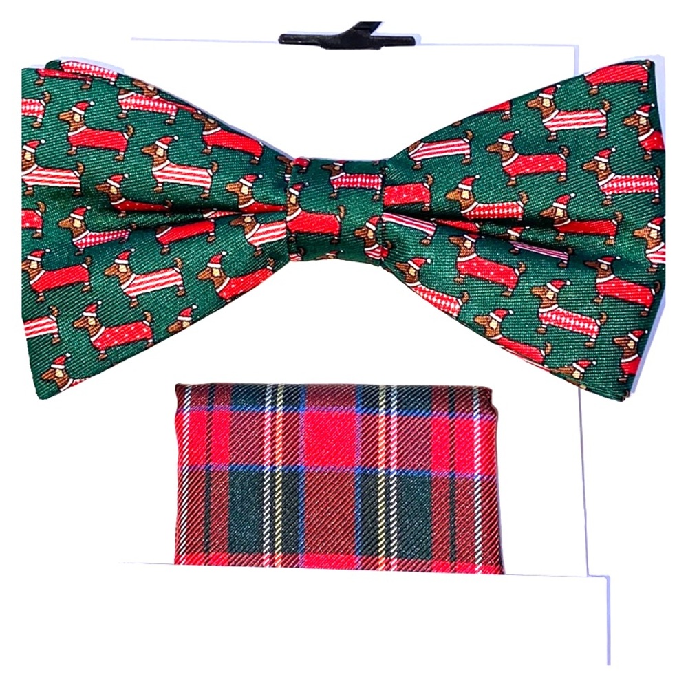 Wiener Dog Christmas Bow Tie (172)